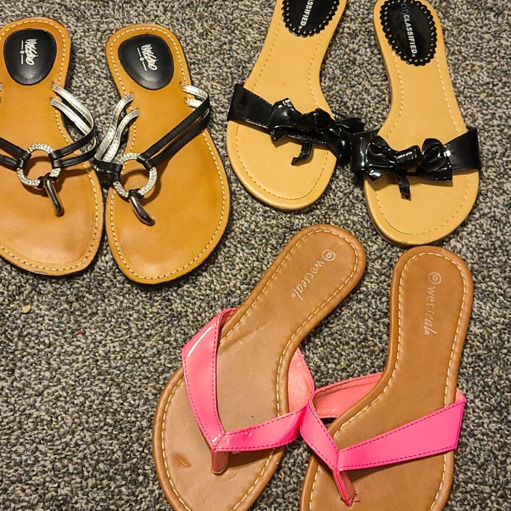 3 bundle sandals size 6.5